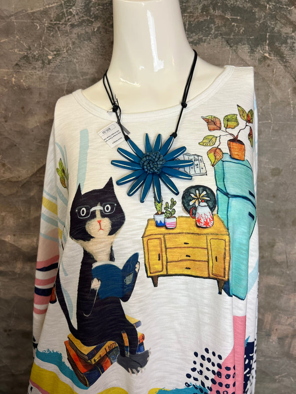 T448K Hi-Low Hem Tunic Top-MR.RODGERS