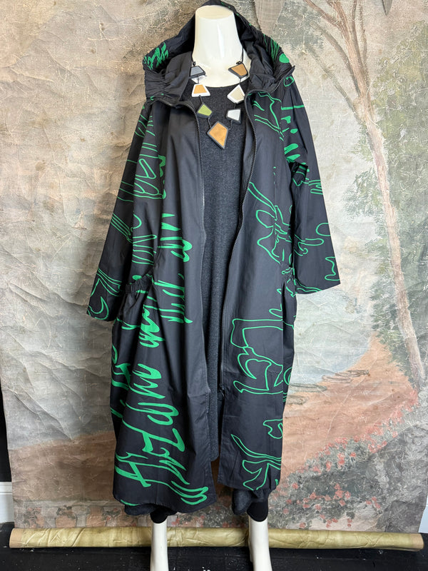 1029 City Scribble Jacket-Green