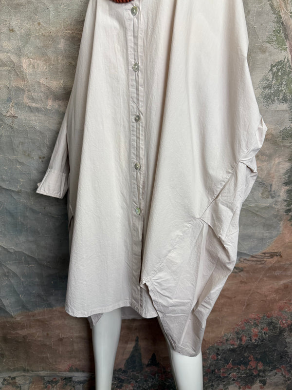 91750 Oversized Shirt Jacket-Beige