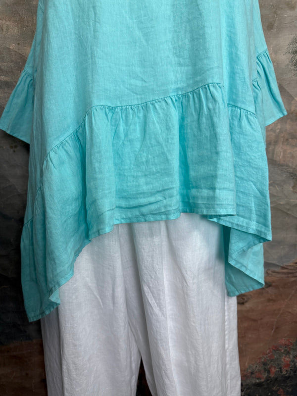 MP-HLT651 Baby Doll Top-Aqua