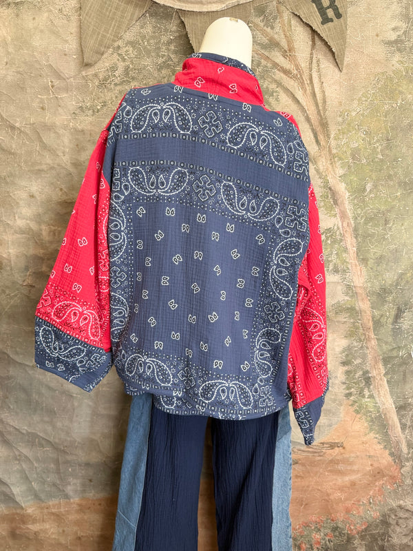 5756 Bandana Mix Cardigan