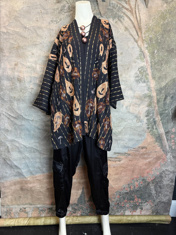 ANU 19828 Embroidered Duster JKT-Fudge