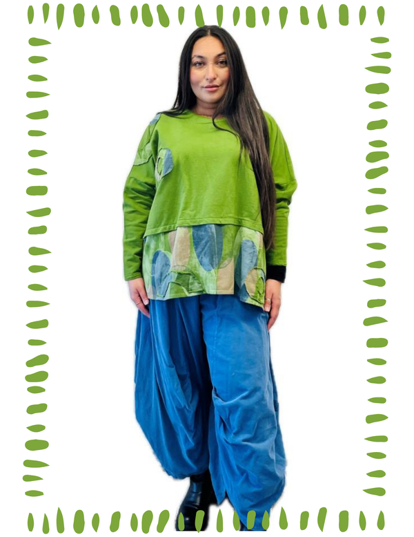 91865 Artsy Patch Pullover-kiwi