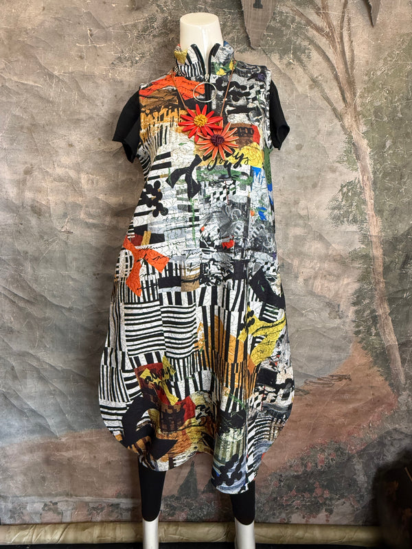 D502NB Slvless Sharkbite Dress-Always You.