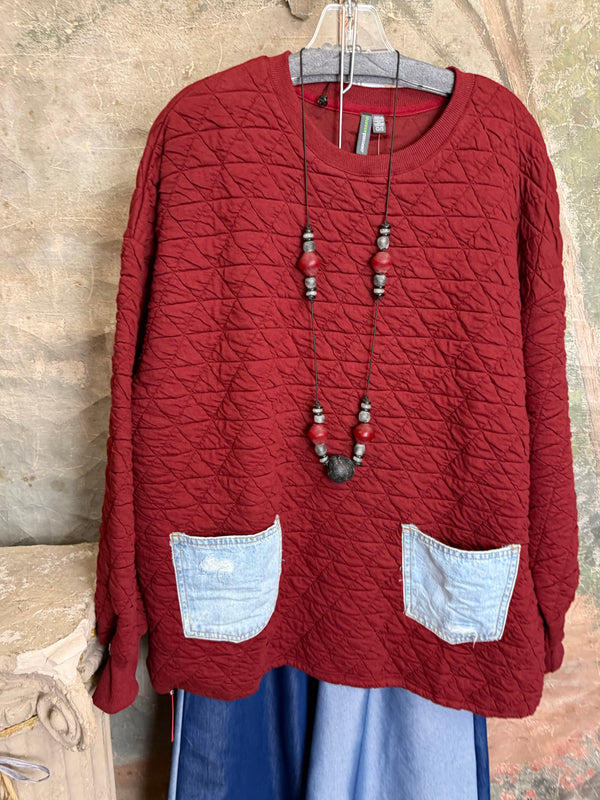 5949 Glenna Pullover-Red