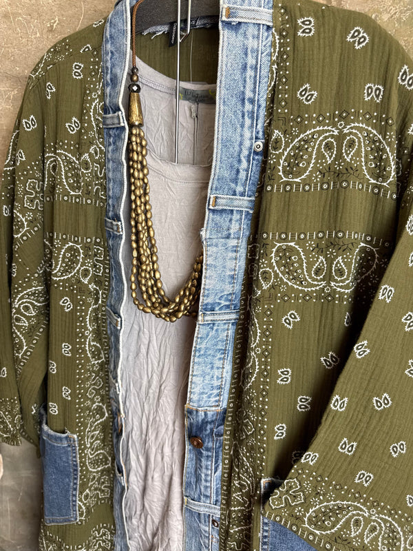 5783 Bandana Long Cardigan