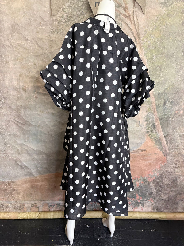 AD26-01 The High-Low Echo Dress-Paris Polka