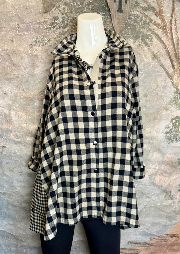 2500-2077 Plaid Placket Shirt-Fennel