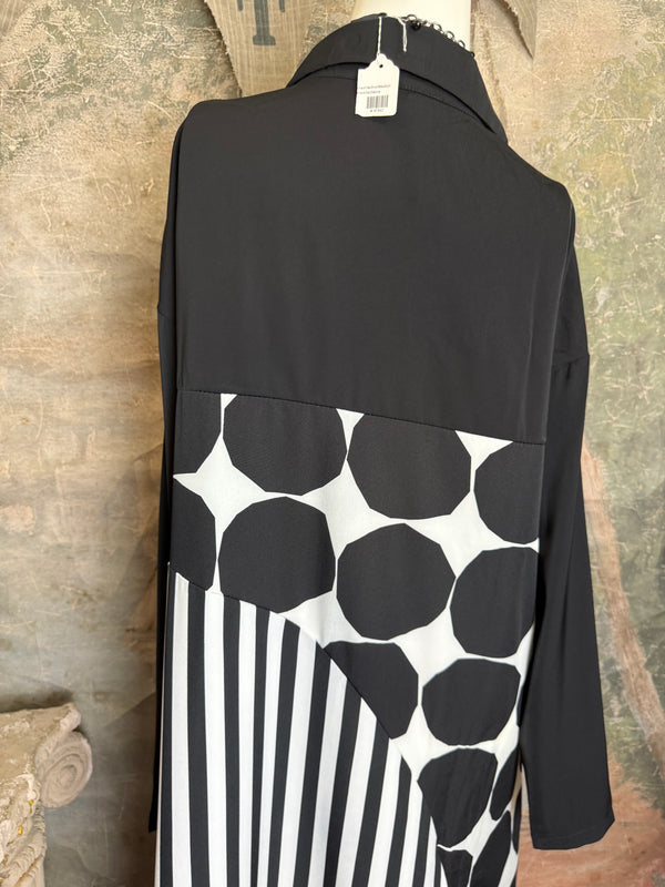1221 Colorblock Shirt Dress-style 1