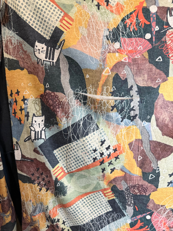 C103 Brushed Hooded Duster