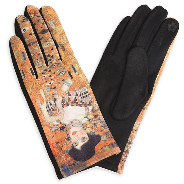 Artisan Portrait Suede Gloves-Adele Bloch-Baue