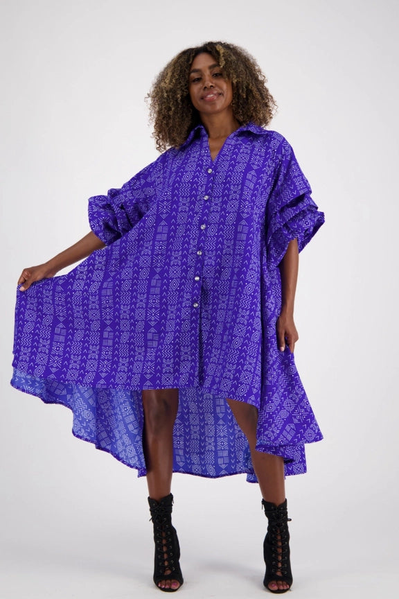 AD26-01 The High-Low Echo Dress-Violet Whispers