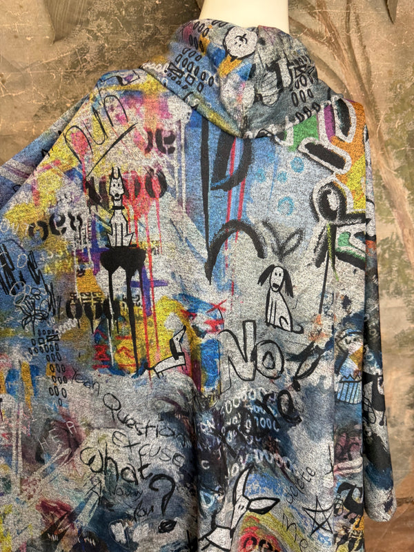 T134T Cowlneck Poncho Top-Coco