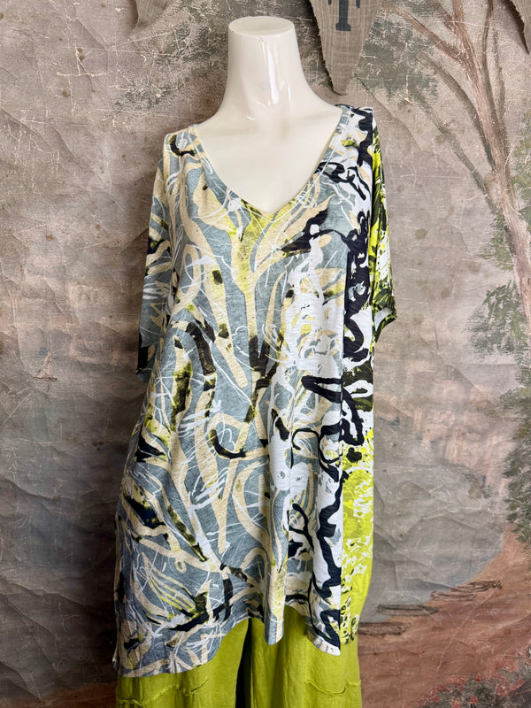 T1640K Vneck Dolman Top-Evening Glow