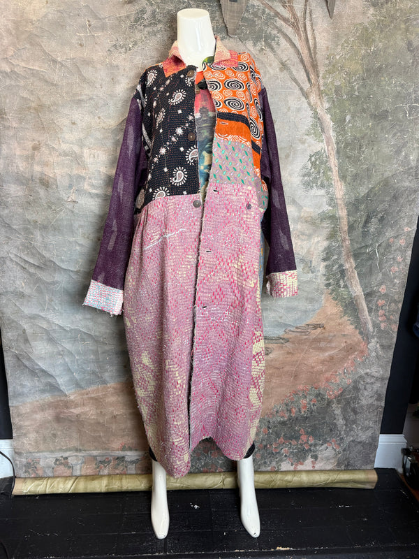 JG-183 Kantha Sunrise Coat-MIX 5