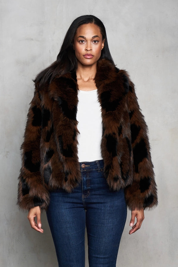 5764 Faux Fur Mink Short Coat