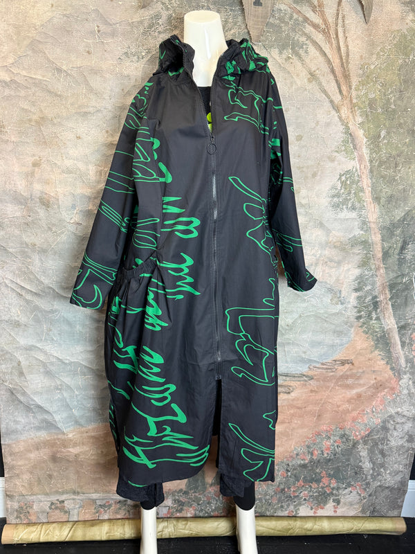 1029 City Scribble Jacket-Green