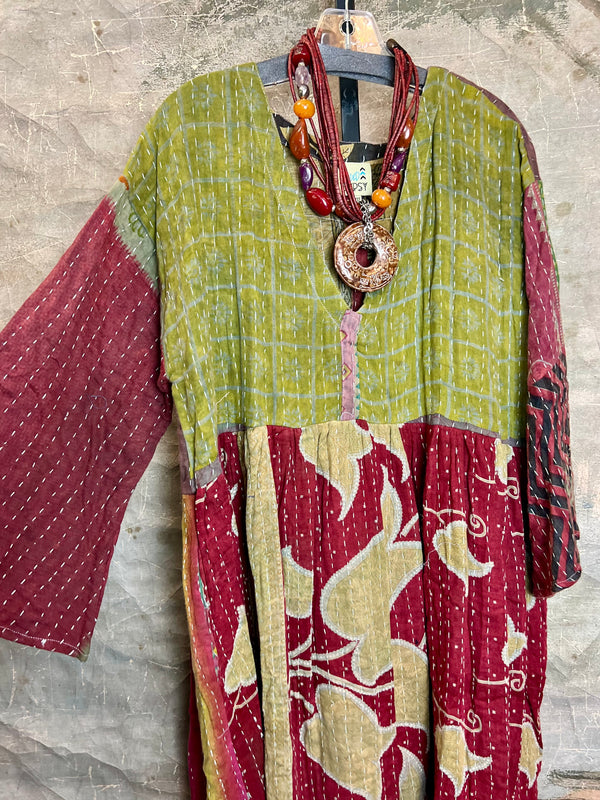 JG-156 Kantha Sunrise Dress-Mix 6