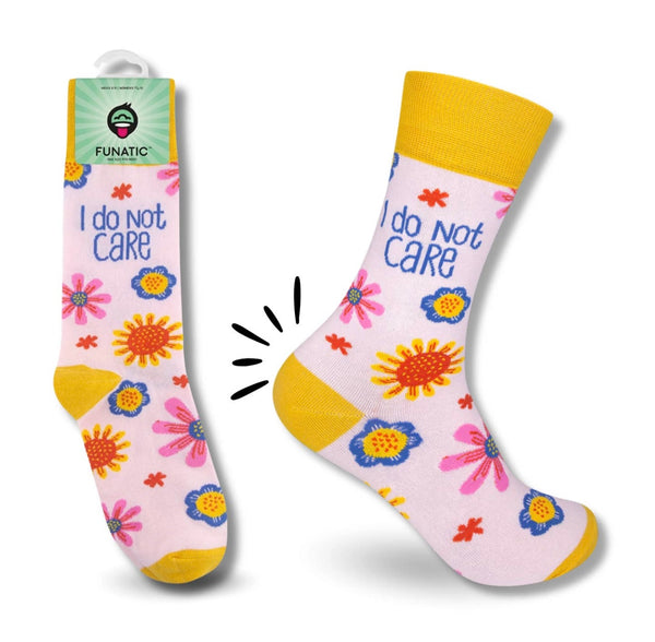 Art To Wear Novelty Socks-Do Not Care! 🌼 🤷‍♀️