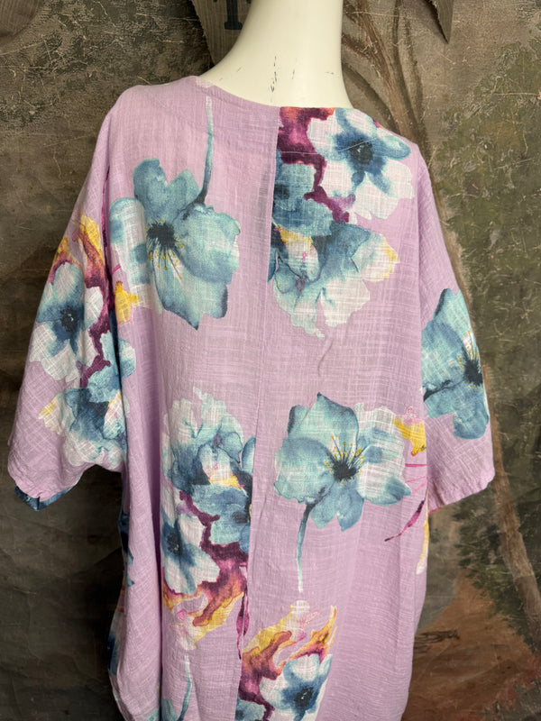 91266A Art to Wear Flower Shirt-Lilac