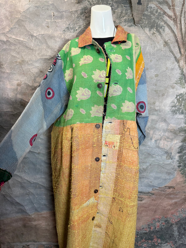 JG-183 Kantha Sunrise Coat-MIX 6