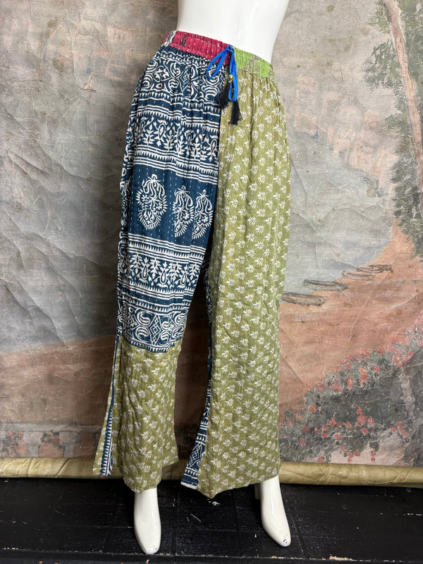 2007W Wide Leg Kantha Pants-Mix 2