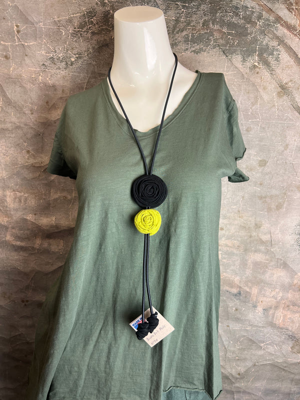 N135 Double Dot Bolo Necklace