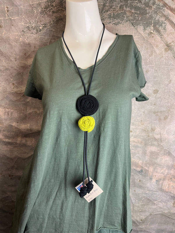 N135 Double Dot Bolo Necklace