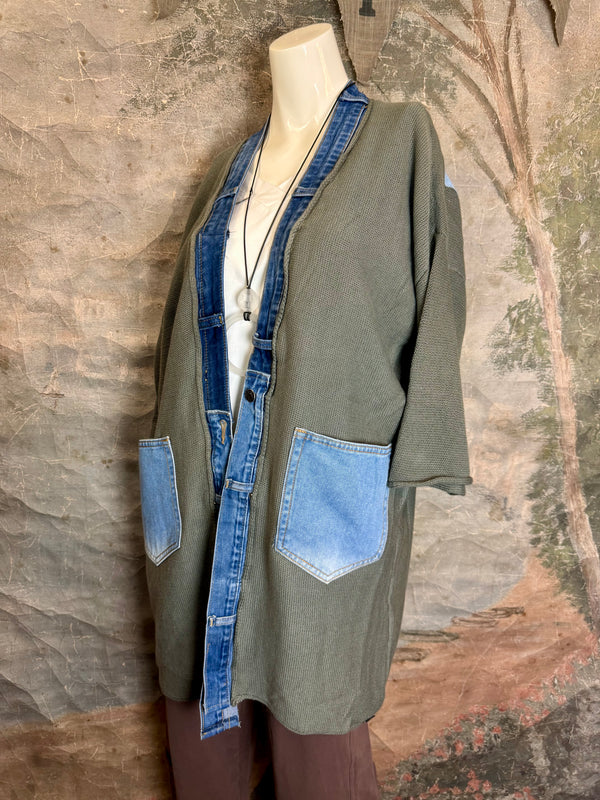 5547 Cotton/Denim Love Cardigan