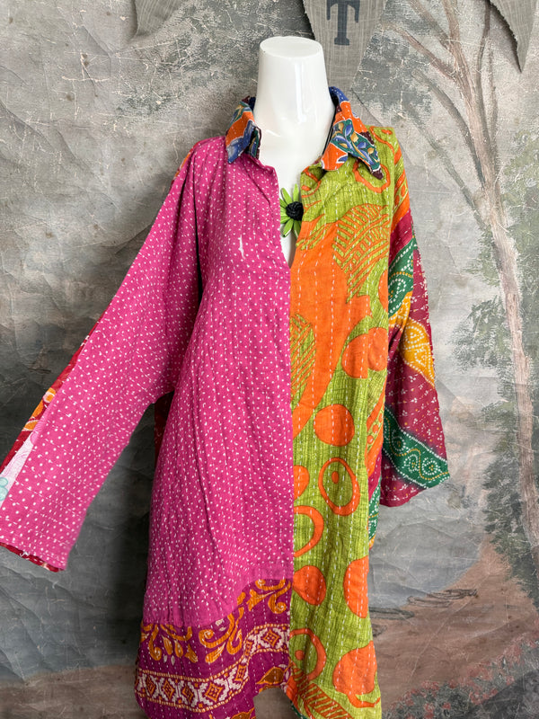 1013w Long Kurta Shirt Dress-Suzie Q