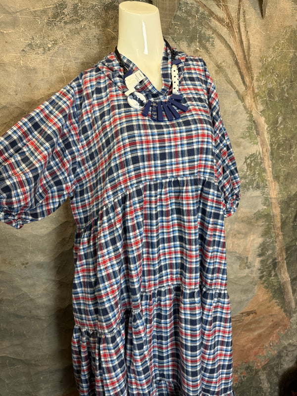 5428 Plaid Babydoll Tunic