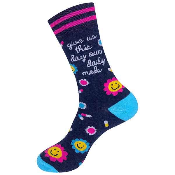 Art To Wear Novelty Socks-Our Daily Meds 💊 🙏