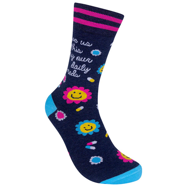 Art To Wear Novelty Socks-Our Daily Meds 💊 🙏