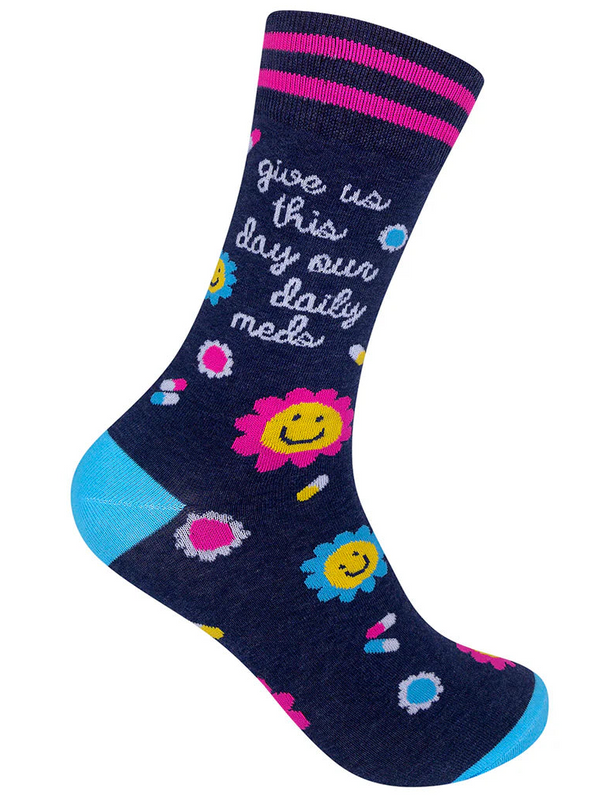 Art To Wear Novelty Socks-Our Daily Meds 💊 🙏