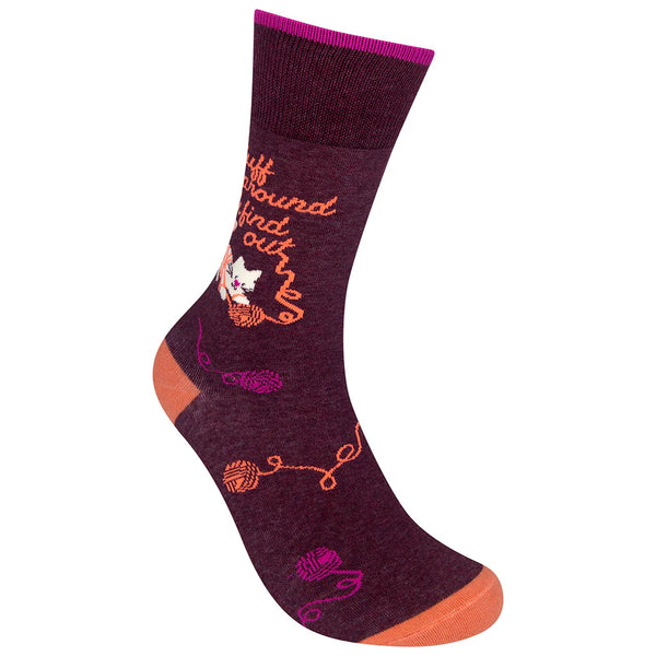 Art To Wear Novelty Socks-fluff around and find out 🐱 🧶