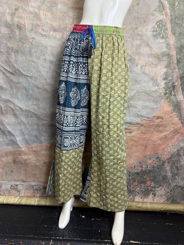 2007W Wide Leg Kantha Pants-Mix 2