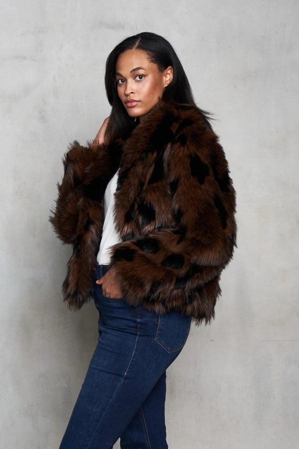 5764 Faux Fur Mink Short Coat
