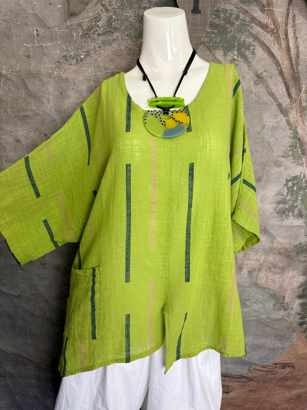 6653S Stripe Top-KIWI