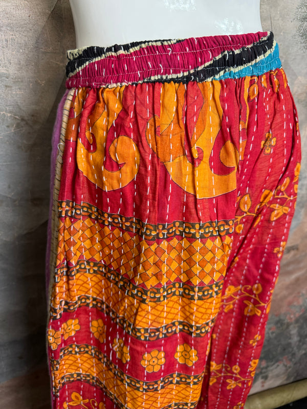 2007W Wide Leg Kantha Pants-Mix 1