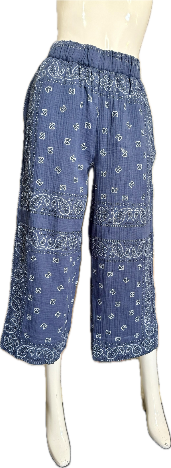 5791 Bandana Crop Pant-Navy