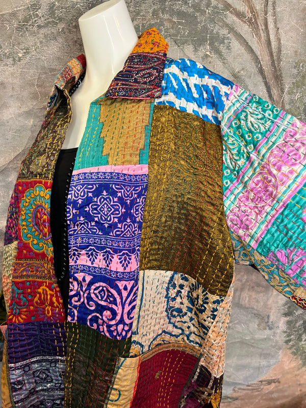 5683J Kantha/Vintage Kimono JKT-Bold Mix 2