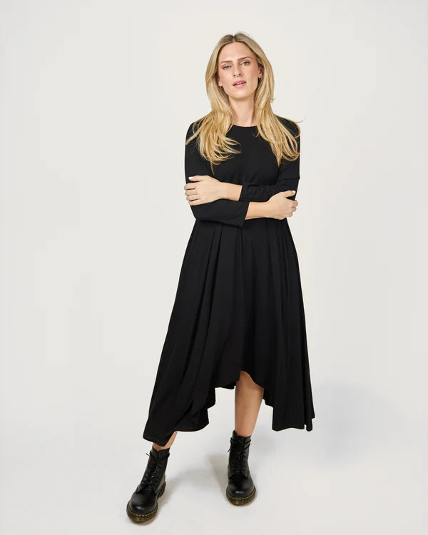 1409 Amanda Dress-Charcoal Aspen