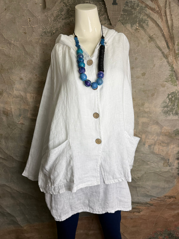 92112-62 Hoodie Jacket-White