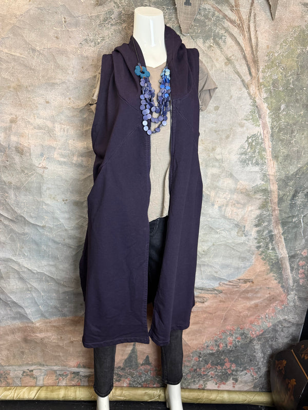 2626AU Zip Hoodie Vest-Purple