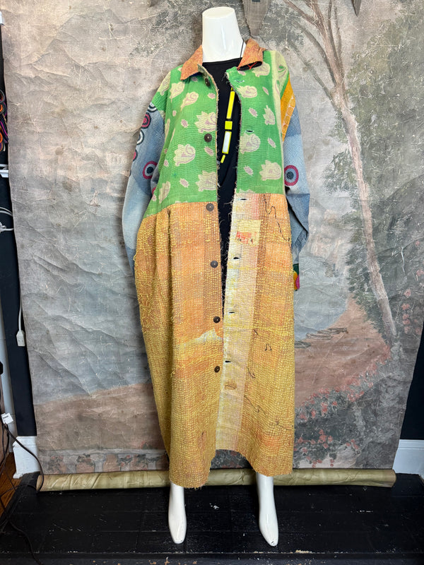 JG-183 Kantha Sunrise Coat-MIX 6
