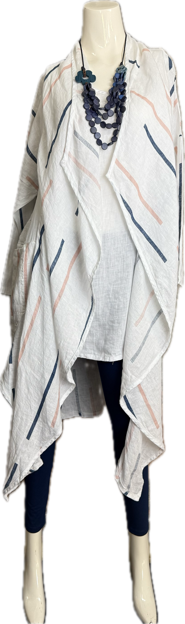 91511-S Stripe Throw Duster