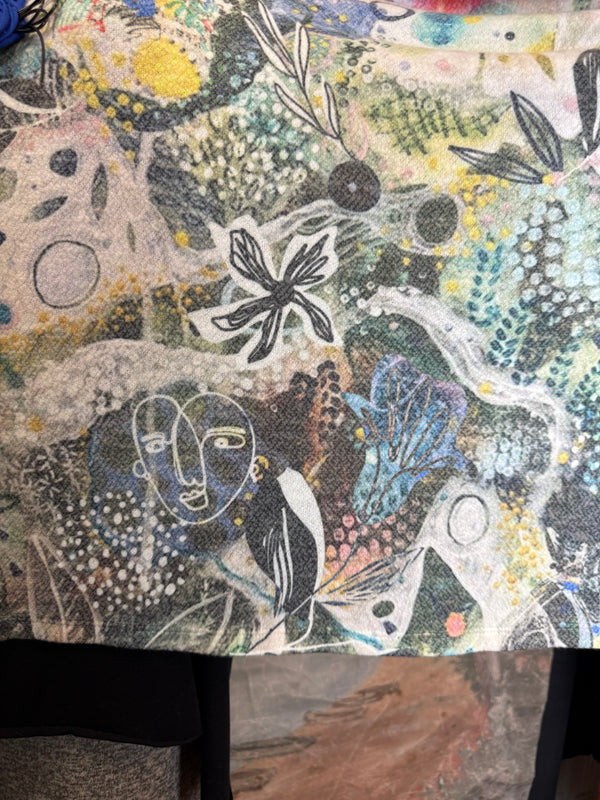 T1056 Cowlneck Pullover-Blooming