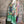 Load image into Gallery viewer, Burnout one size tunic top with whimsical tea party print in green, pink and black with colorful knotted necklace - 13
