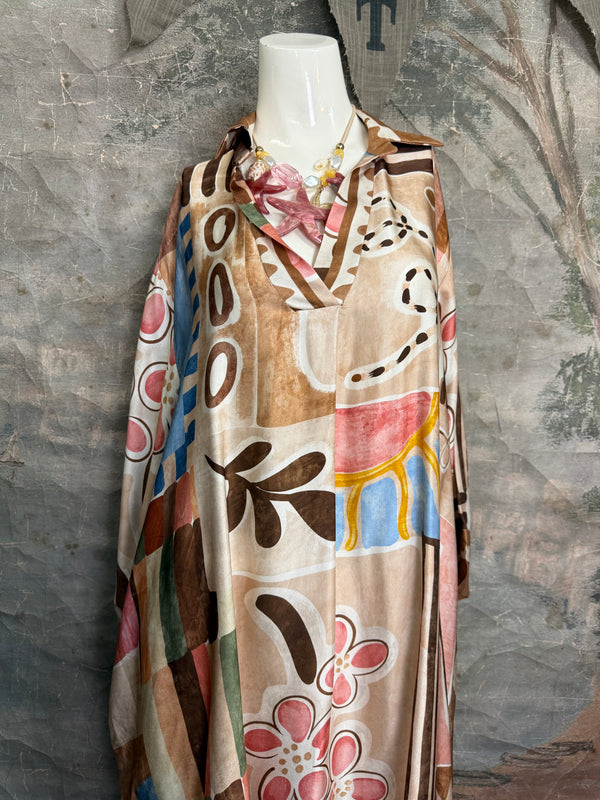 6615 Silk Artsian Dress