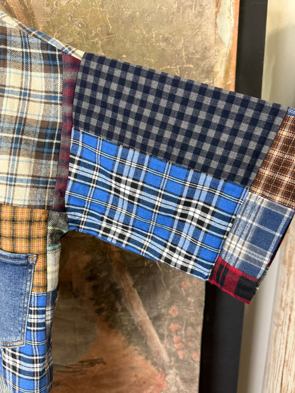5573 Lodge Flannel Cardigan-Mix D